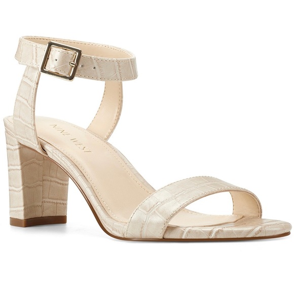 Nine West Shoes - Nine West pixel nude  croco sandal size 8